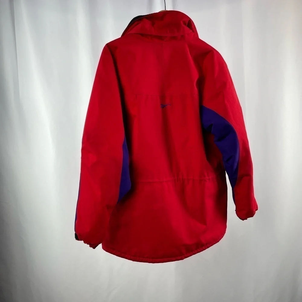 Vintage Reebok Outdoors Full‎ Zip Parka in Red Blue Size Large